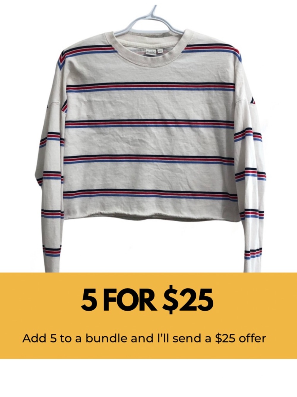 Twik cropped striped long sleeve.